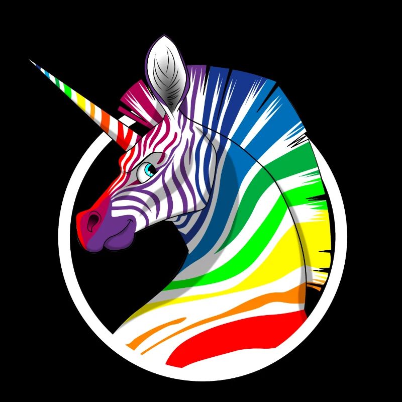 Regenbogen Einhorn Zebra