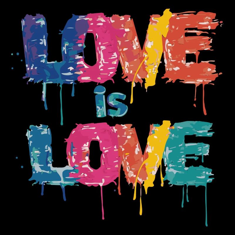 Farbenfrohes Graffiti mit Love Schriftzug