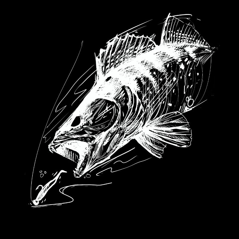 Fisch des Lebens! - Angeltshirt Zanderangriff 2 W