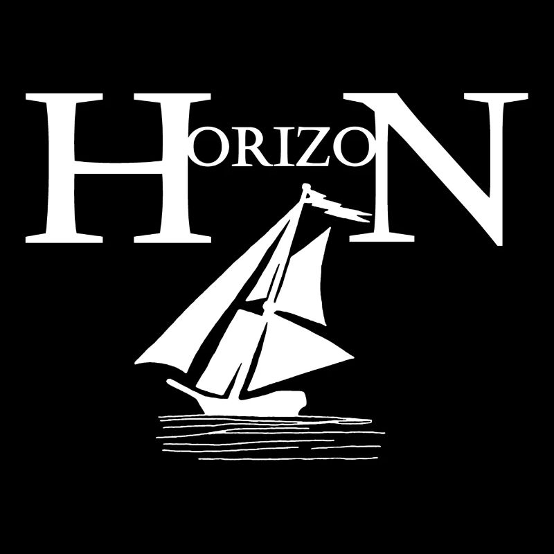 Weißes Boot und Horizont