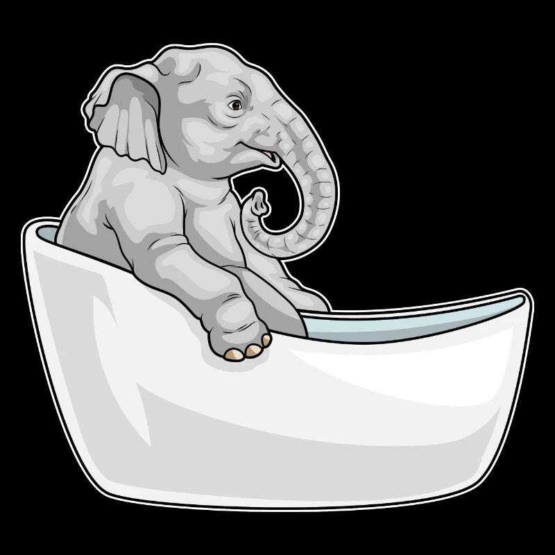 Elephant Bathing Bathtub