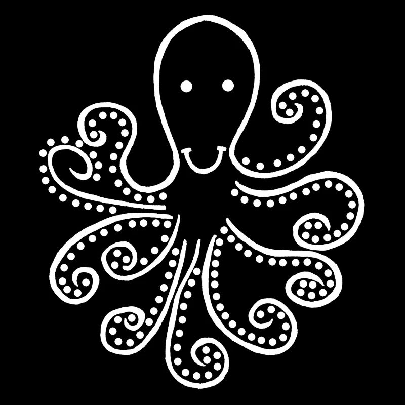 Strange white octopus