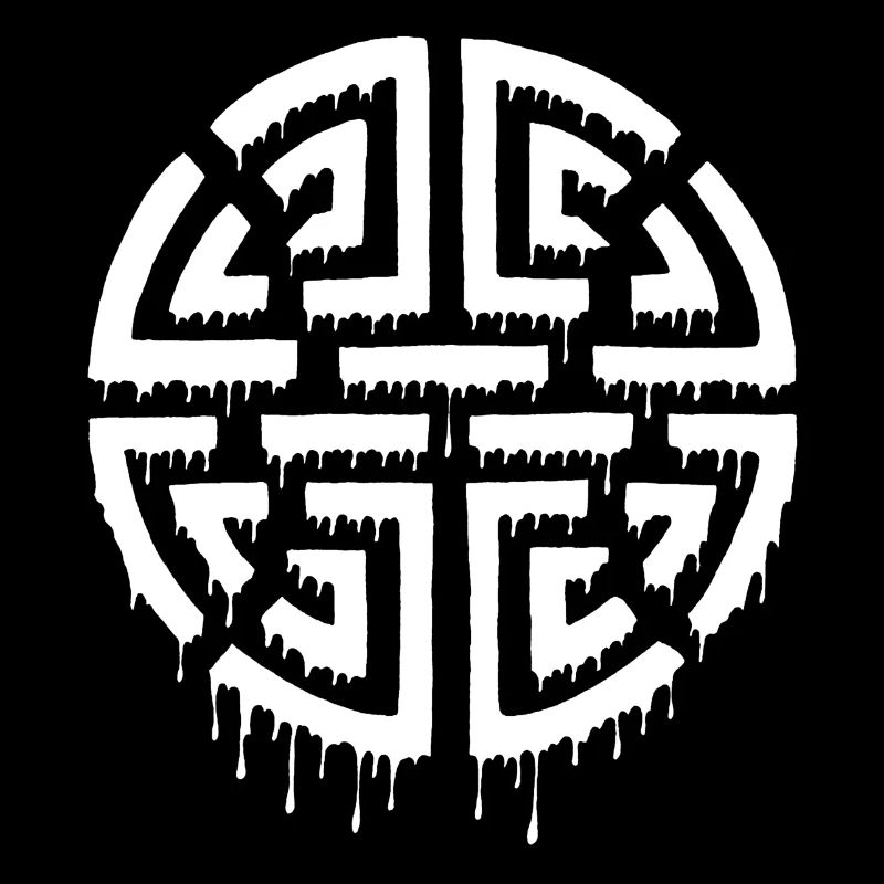 Graffiti eines roten Labyrinths