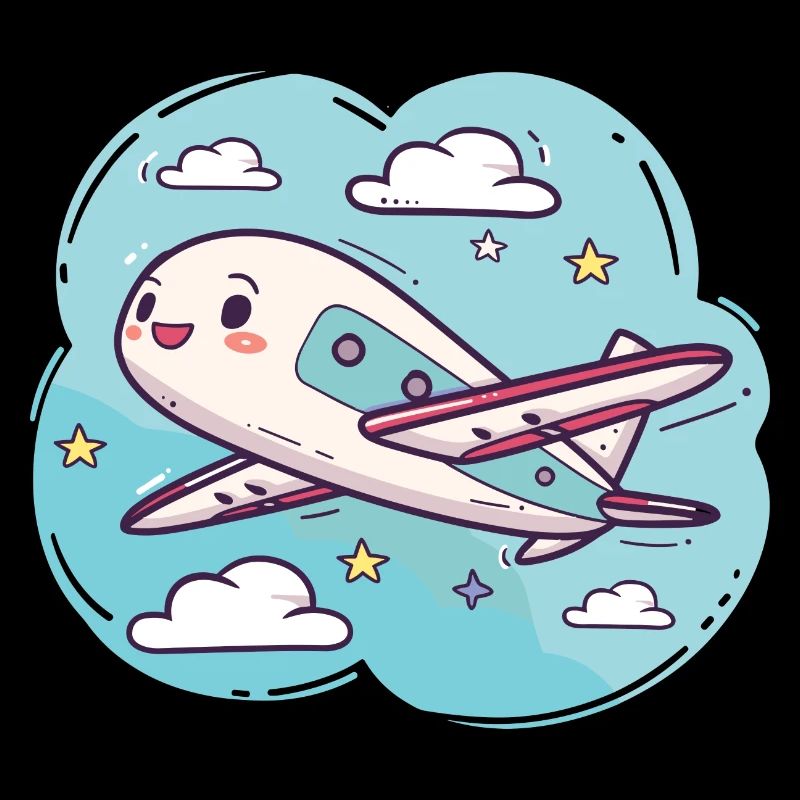 Flugzeug Comic Look