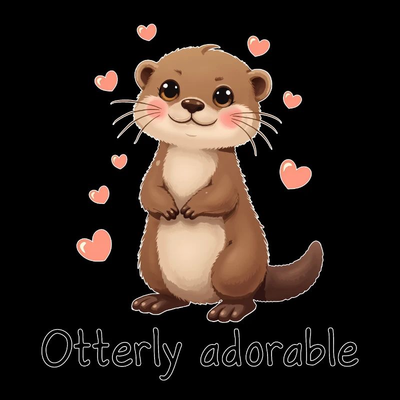 Otterly Adorable Blushing Otter