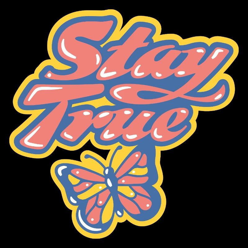 Stay True – Buntes Retro-Design