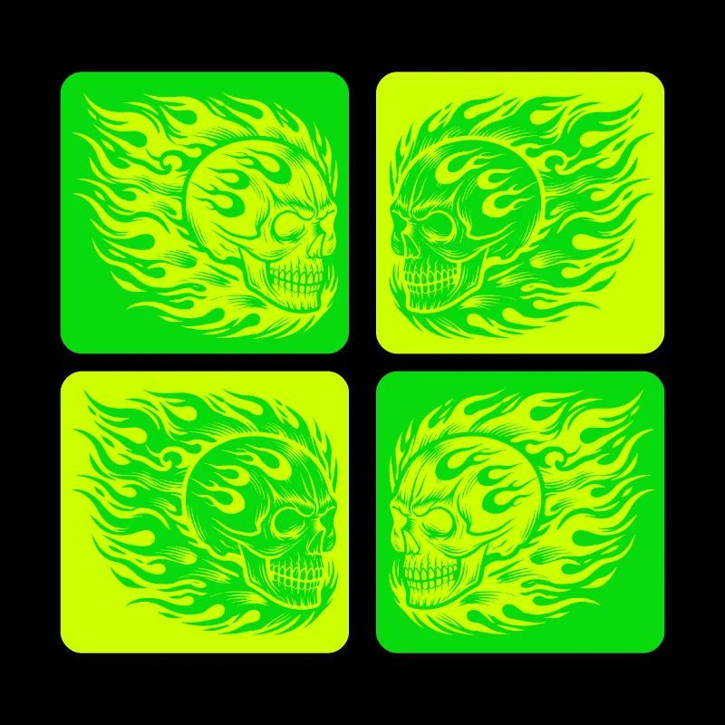 Flammender Totenkopf – Biker & Rocker Style