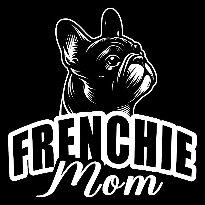 « Frenchie Mom » avec tête de chien