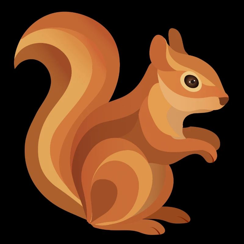 Squirrel – Animal de la forêt ludique aux tons chauds