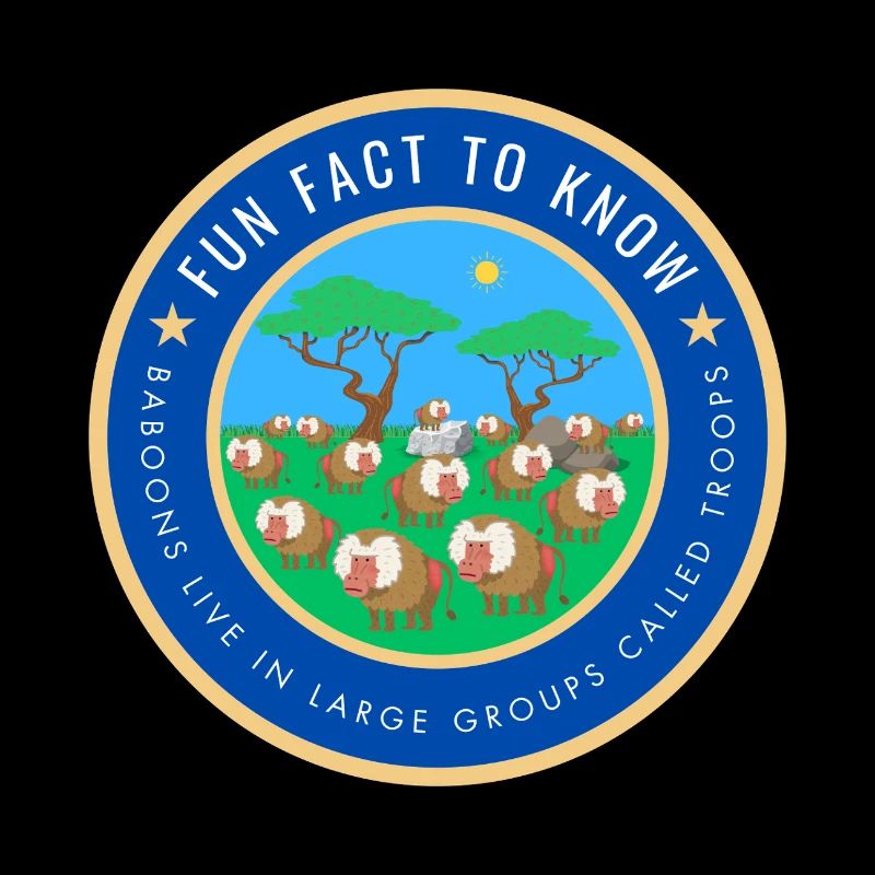 Baboons live in large groups called troops