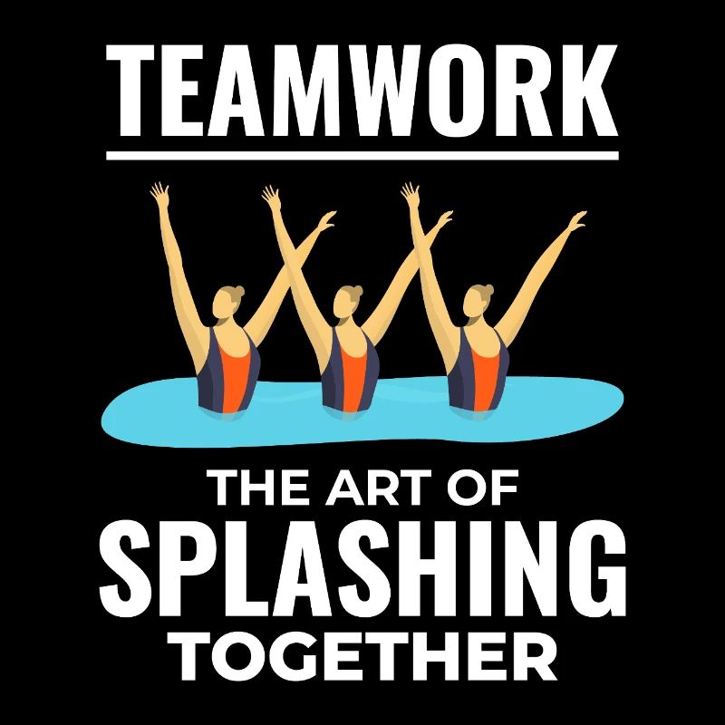 Teamwork Splashing Water Design Synchronized Swim