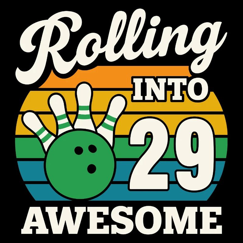 Bowling 29e anniversaire Célébration Graphique