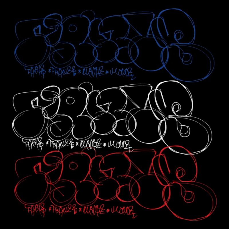 Graffiti Art Collage Print (Parisian Bubble Style