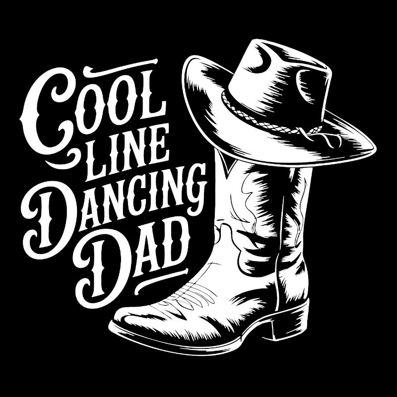 Conception de danse en ligne décontractée de style western pour papa cowboy