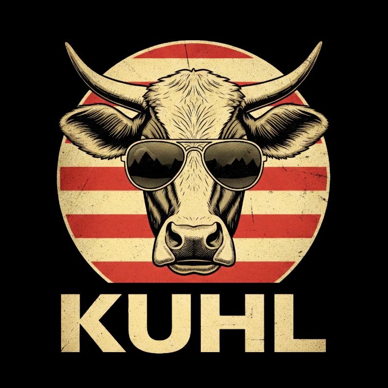 Cool bull head with sunglasses
