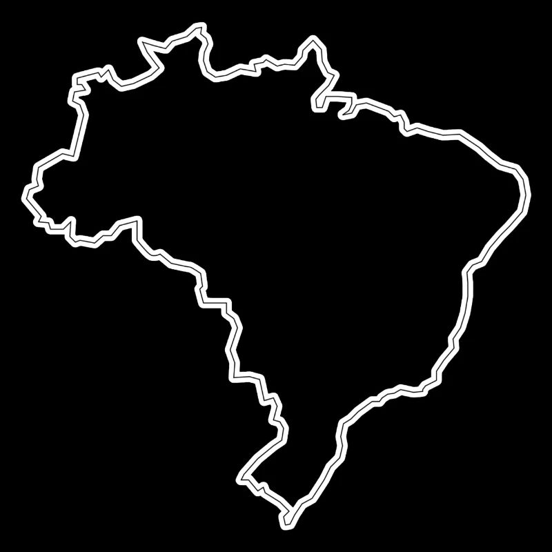 Contour du Brésil - Conception de carte minimaliste