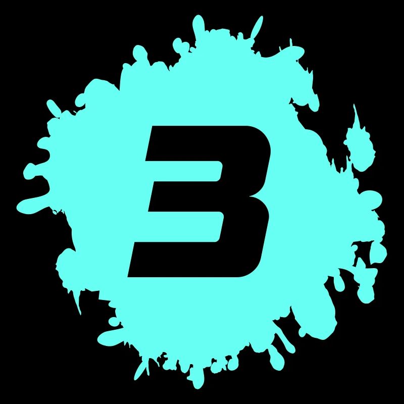 3 éclaboussures de néon de logo de couleur