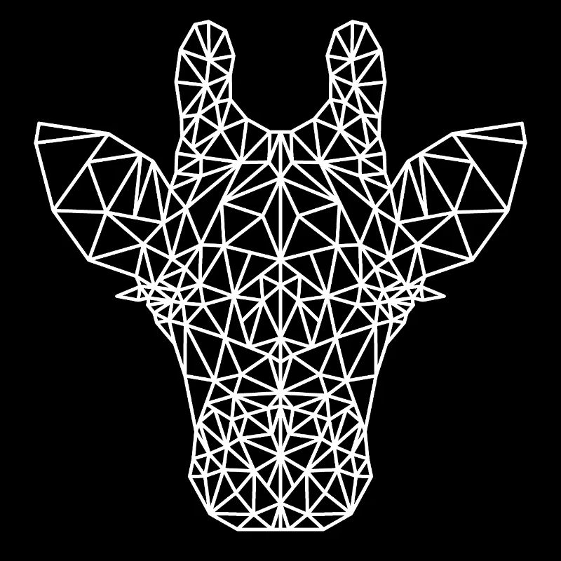 Geometric giraffe head line network