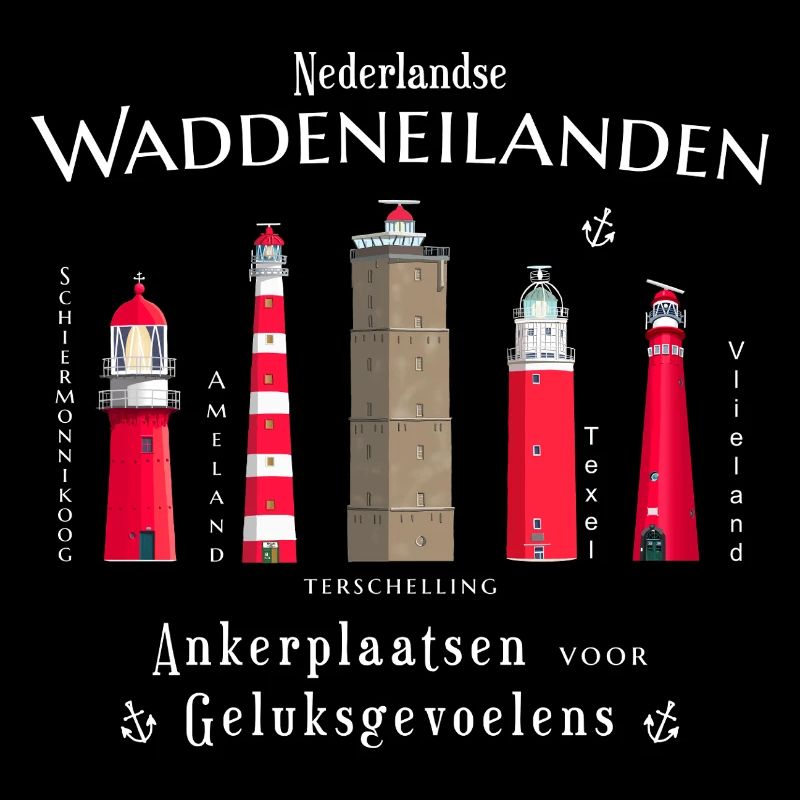 Ameland, Texel, Terschellingen Dessin à la main