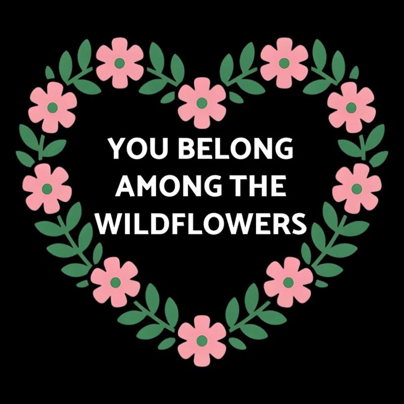 Message de cœur de fleur sauvage