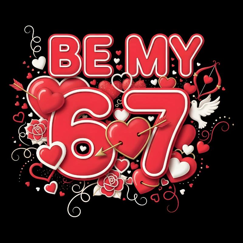 Sois mon 6-7 Fun 67 Numéro 67 6 7 Saint-Valentin Se
