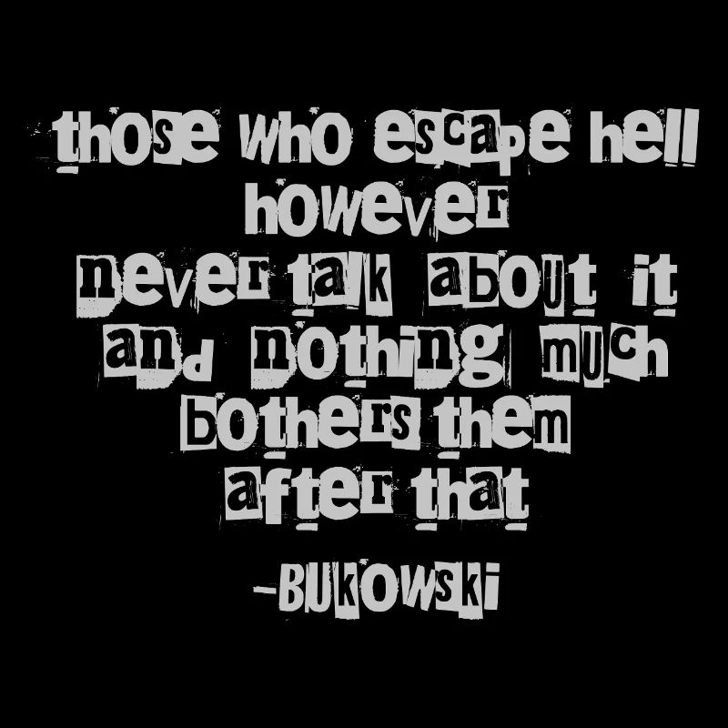 Typographie des citations usées de Bukowski