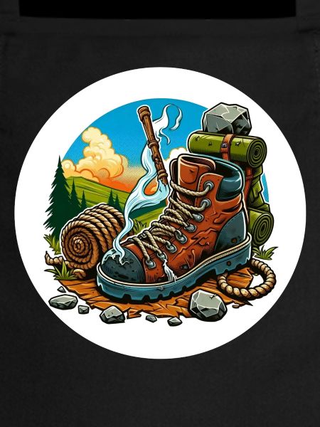 Smoking hiking boot