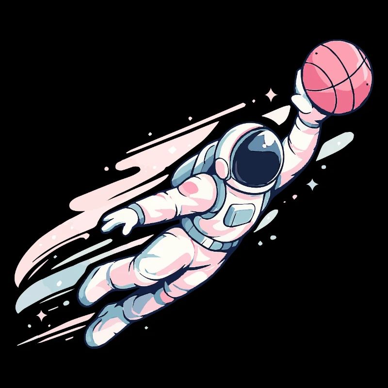 Conception de dunks spatiaux de basketball des astronautes
