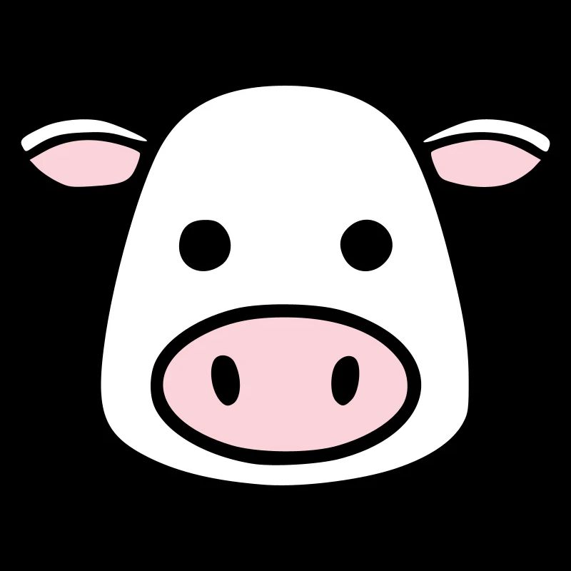 Mignonne Tête de Vache Visage Vector de la BD