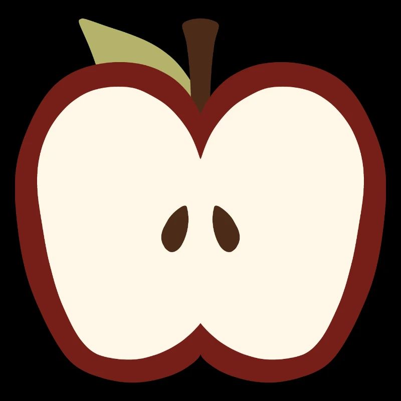 Cute Half-Apple Face Emblem