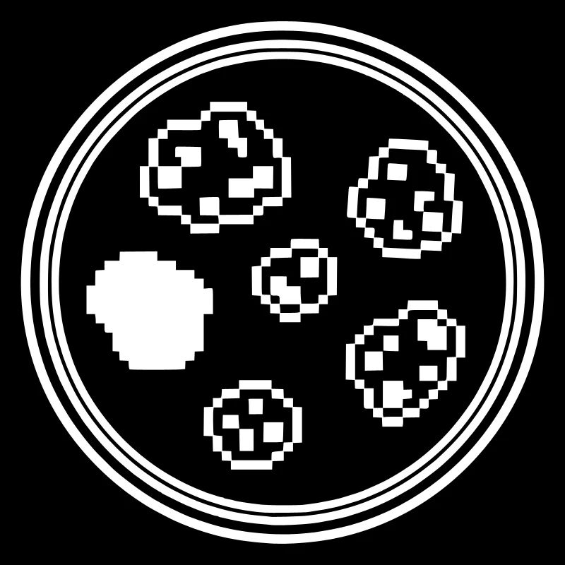 Bactéries en pixel art de la boîte de Petri