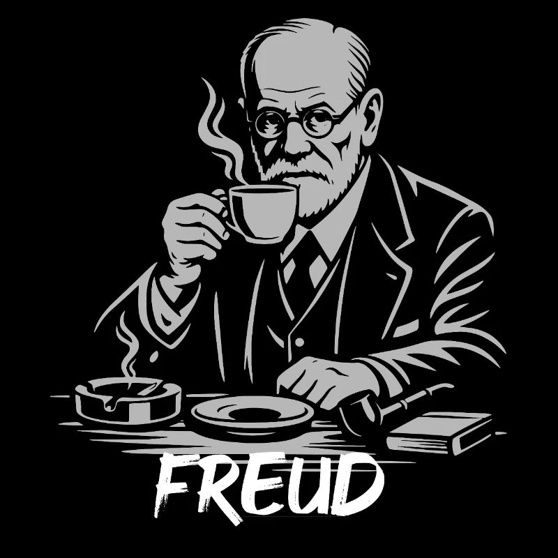 Freud Coffee Break Illustration