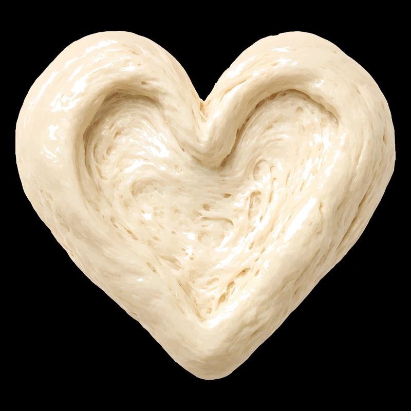 Sauerteig Herz Backen Brot Teig Design 