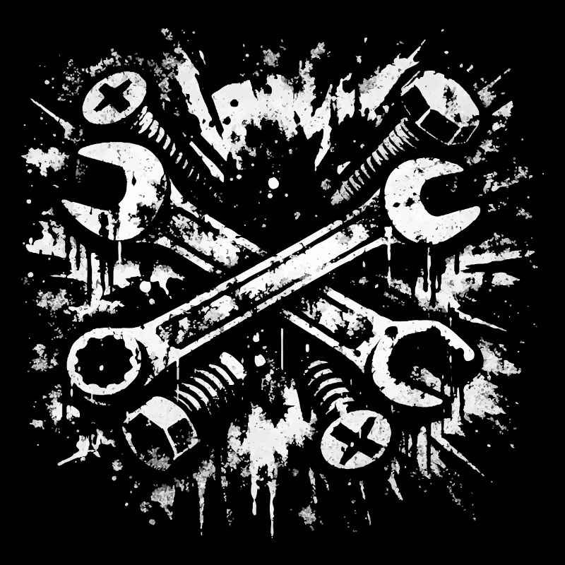 Conception de clé à molette Tool Grunge