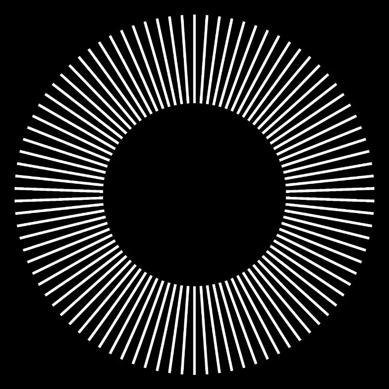 Geometrisches Sunburst-Ringmuster