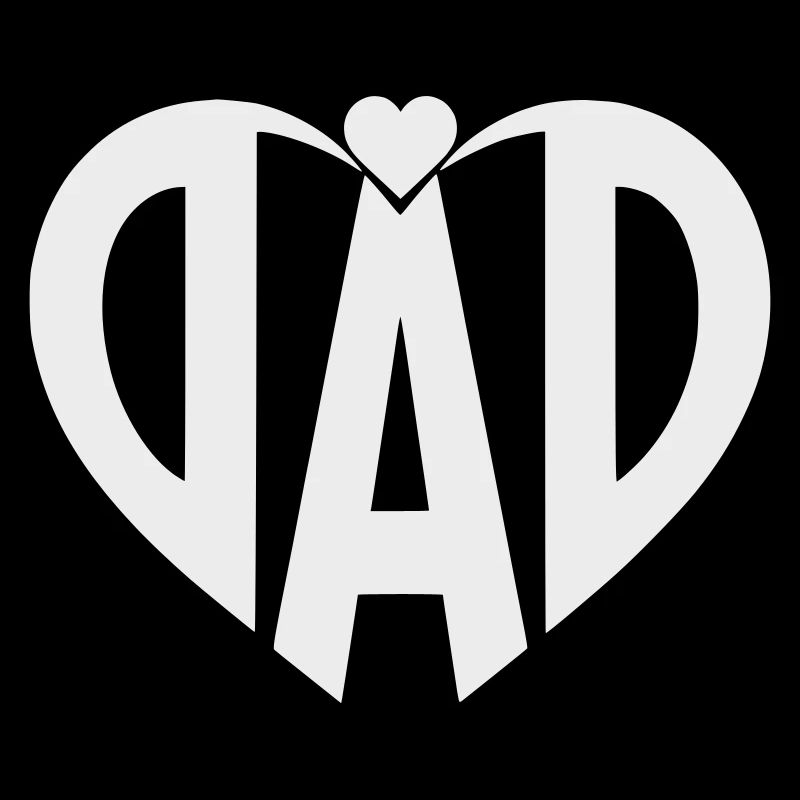 Herz-Dad Typo Silhouette