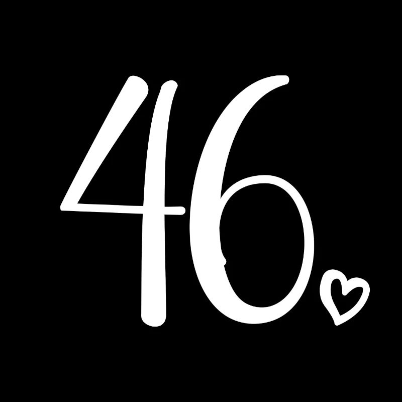 Cute Number 46, 46 Years Old, 46th Birthday Gift
