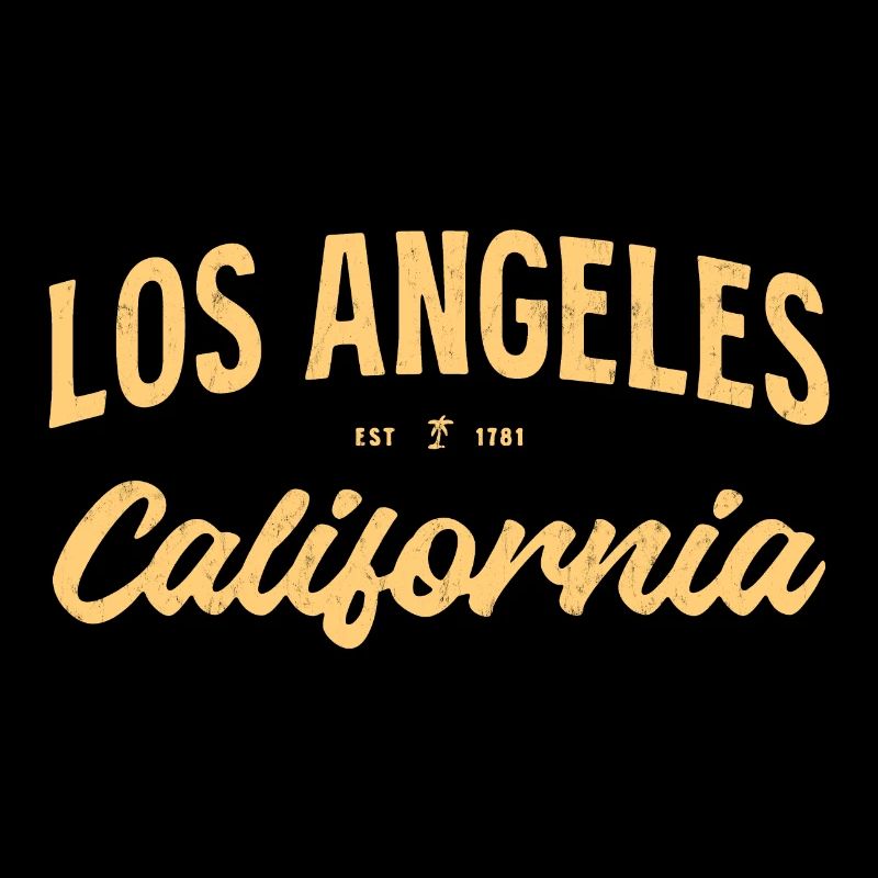 Los Angeles California Vintage Script