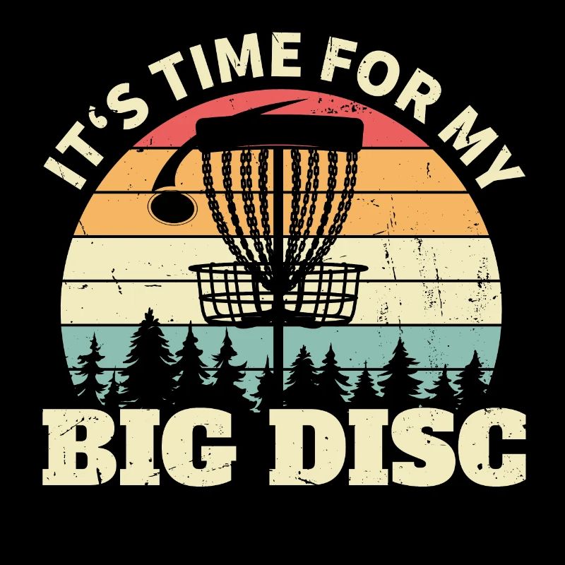 C’est l’heure de mon Big Disc rétro drôle Disc Golf