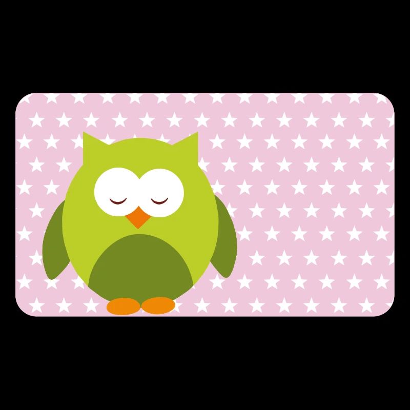Lustige Eule mit Sternchen rosa | personalisierbar