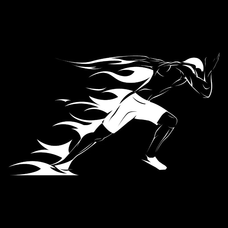 Athletics Sports Training Symbol Runner Graphic