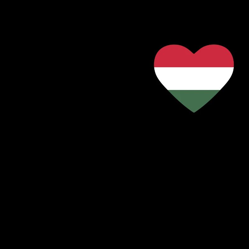 Cœur drapeau Hongrie