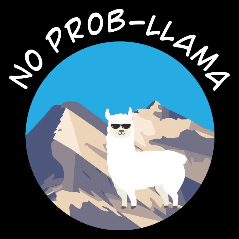 No Probllama Llama Animal Lover Gift Idea