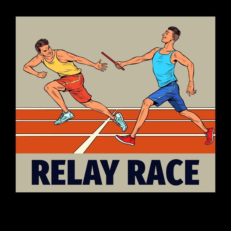 Course de relais athlète athlétisme course à pied