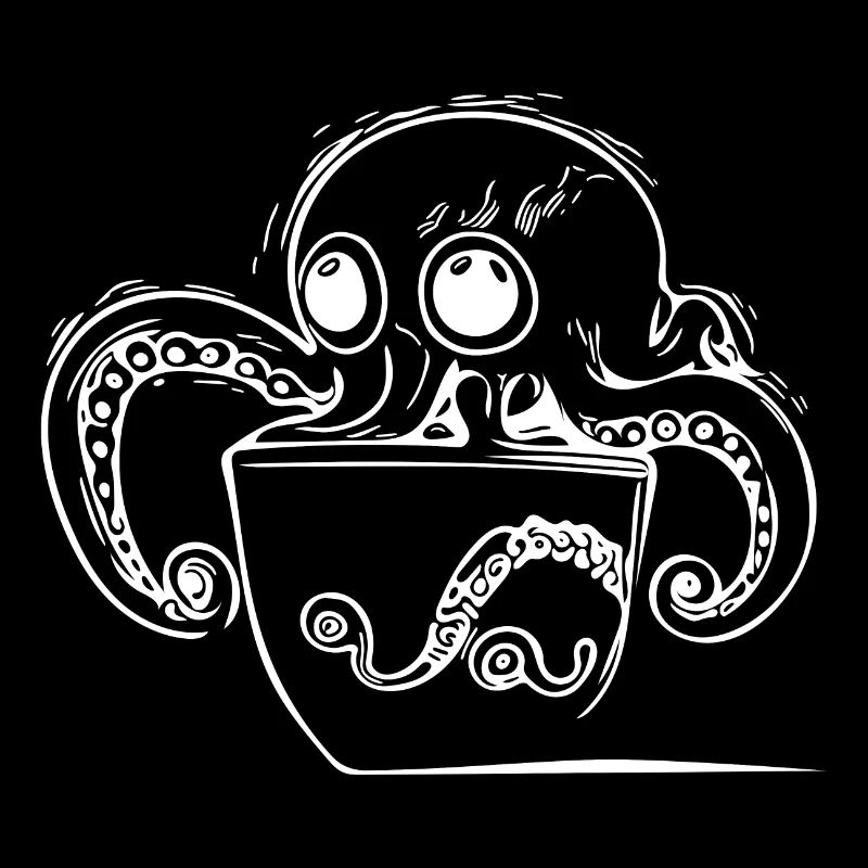 Small sweet octopus in cup