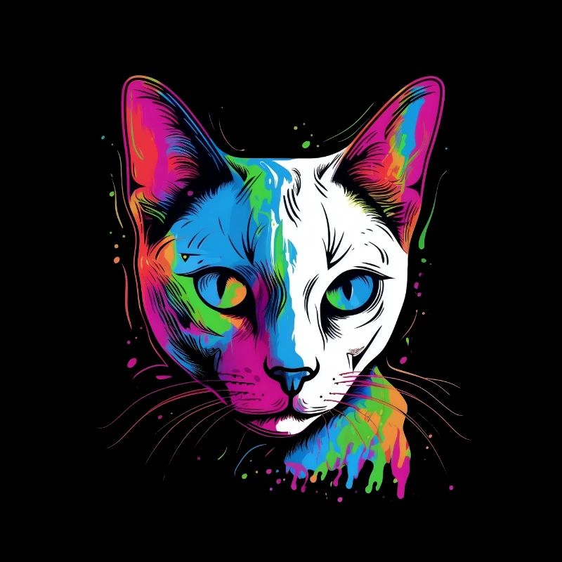 Bunte Tonkanese Katze