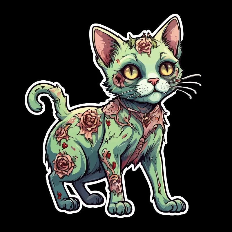 Zombie Cat Illustration