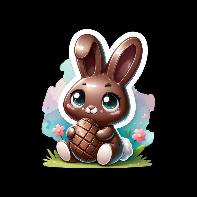 A Chocolate Bunny With an Easter Egg