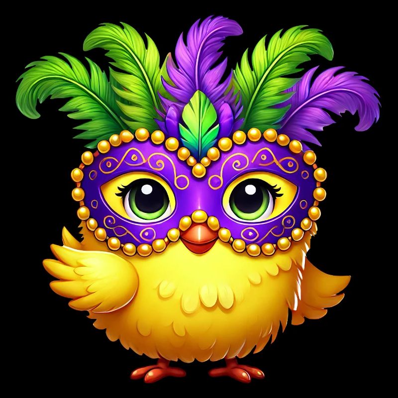 Mardi Gras Poulet Poussin Masque Carnaval Carnaval