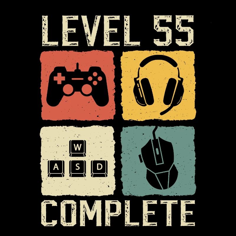 Level 55 Complete Gamer 55th Birthday Gift